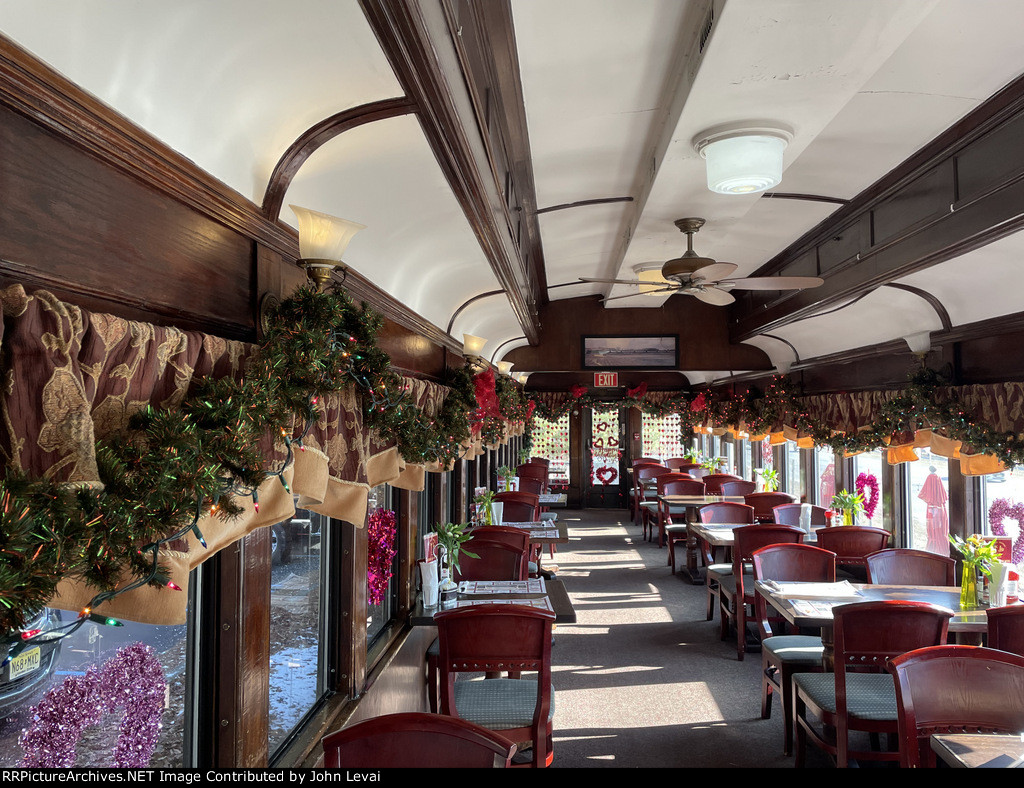  Inside the Blue Comet Car section of the Clinton Station Diner 